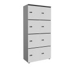 Casier de rangement de bureau Flexycaz 8 cases -8 portes individuelles -2 x 4 cases L 80 x P 42 x H 173,5 cm + clé pass