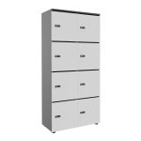 Casier flexycaz 8 cases carbone 2 x 4 cases l 80 x p 42 x h 173,5 + pass - 8 portes individuelles