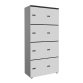 Casier flexycaz 8 cases carbone 2 x 4 cases l 80 x p 42 x h 173,5 + pass - 8 portes individuelles