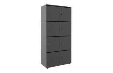 Casillero Flexycaz carbón 2 columnas x 4 compartimentos - An 80 x Fon 42 x Alt 173,5 cm - 8 puertas individuales