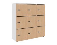 Casier flexycaz 9 cases blanc 3 x 3 cases l 120 x p 42 x h 131,4 +pass - 9 portes individuelles