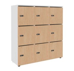 Casier flexycaz 9 cases blanc 3 x 3 cases l 120 x p 42 x h 131,4 +pass - 9 portes individuelles