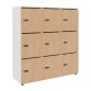 Casier flexycaz 9 cases blanc 3 x 3 cases l 120 x p 42 x h 131,4 +pass - 9 portes individuelles