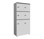 Casier de rangement de bureau Flexycaz 6 cases individuelles + 2 doubles L 80 x P 42 x H 173,5 cm + clé pass