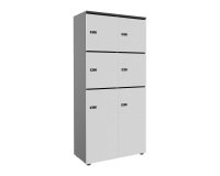 Casier flexycaz 8 cases carbone 2 x 4 cases l 80 x p 42 x h 173,5 + pass - 4 portes individuelles + 2 doubles