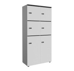 Casier flexycaz 8 cases carbone 2 x 4 cases l 80 x p 42 x h 173,5 + pass - 4 portes individuelles + 2 doubles