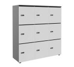 Casier de rangement de bureau Flexycaz 9 portes individuelles 3 x 3 cases L 120 x P 42 x H 131,4 cm +clé pass