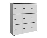 Casier flexycaz 9 cases carbone 3 x 3 cases l 120 x p 42 x h 131,4 +pass - 9 portes individuelles