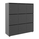Casier flexycaz 9 cases carbone 3 x 3 cases l 120 x p 42 x h 131,4 +pass - 9 portes individuelles
