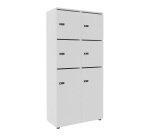 Casier de rangement de bureau Flexycaz 6 cases individuelles + 2 doubles L 80 x P 42 x H 173,5 cm + clé pass