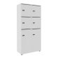 Casier flexycaz 8 cases blanc -2 x 4 cases l 80 x p 42 x h 173,5 + pass - 4 portes individuelles + 2 doubles