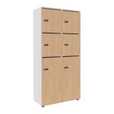 Casier flexycaz 8 cases blanc -2 x 4 cases l 80 x p 42 x h 173,5 + pass - 4 portes individuelles + 2 doubles