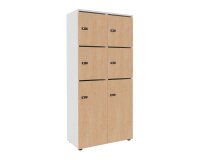 Casier flexycaz 8 cases blanc -2 x 4 cases l 80 x p 42 x h 173,5 + pass - 4 portes individuelles + 2 doubles