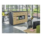 Casier de rangement de bureau Flexycaz 9 portes individuelles 3 x 3 cases L 120 x P 42 x H 131,4 cm +clé pass