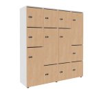 Casier flexycaz 16 cases blanc 4 x 4 cases l 160 x p 42 x h 173,5 + pass - 8 portes individuelles + 4 doubles