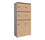 Casier de rangement de bureau Flexycaz 6 cases individuelles + 2 doubles L 80 x P 42 x H 173,5 cm + clé pass