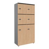 Casier flexycaz 8 cases carbone 2 x 4 cases l 80 x p 42 x h 173,5 + pass - 4 portes individuelles + 2 doubles