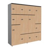 Casier de rangement de bureau Flexycaz 12 cases- 8 portes individuelles + 4 doubles  - L 160 x P 42 x H 173,5 cm + clé pass
