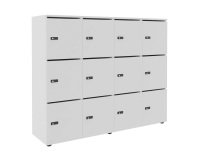 Casier flexycaz 12 cases blanc 4 x 3 cases L 160 x P 42 x H 131,4 +pass -12 portes individuelles
