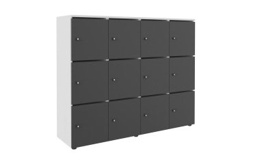 Casillero Flexycaz blanco 4 columnas x 3 compartimentos - An 160 x Fon 42 x Alt 131,4 cm - 12 puertas individuales