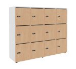 Casier de rangement de bureau Flexycaz 12 portes individuelles - 4 x 3 cases L 160 x P 42 x H 131,4 cm +clé pass