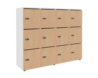 Casier flexycaz 12 cases blanc 4 x 3 cases L 160 x P 42 x H 131,4 +pass -12 portes individuelles
