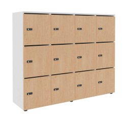 Casier flexycaz 12 cases blanc 4 x 3 cases L 160 x P 42 x H 131,4 +pass -12 portes individuelles