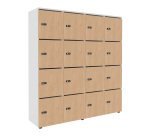 Casier de rangement de bureau Flexycaz 16 cases - 16 portes individuelles - 4 x 4 cases L 160 x P 42 x H 173,5  cm+clé pass