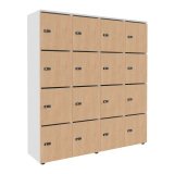 Casier flexycaz 16 cases blanc 4 x 4 cases l 160 x p 42 x h 173,5 +pass -16 portes individuelles