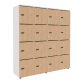 Casier de rangement de bureau Flexycaz 16 cases - 16 portes individuelles - 4 x 4 cases L 160 x P 42 x H 173,5  cm+clé pass