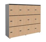 Casier de rangement de bureau Flexycaz 12 portes individuelles - 4 x 3 cases L 160 x P 42 x H 131,4 cm +clé pass