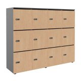 Casier flexycaz 12 cases carbone  4 x 3 cases L 160 x P 42 x H 131,4 +pass -12 portes individuelles