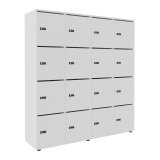 Casier flexycaz 16 cases blanc 4 x 4 cases l 160 x p 42 x h 173,5 +pass -16 portes individuelles