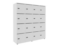 Casier flexycaz 16 cases blanc 4 x 4 cases l 160 x p 42 x h 173,5 +pass -16 portes individuelles