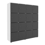 Casier flexycaz 16 cases blanc 4 x 4 cases l 160 x p 42 x h 173,5 +pass -16 portes individuelles