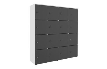 Casillero Flexycaz blanco 4 columnas x 4 compartimentos - An 160 x Fon 42 x Alt 173,5 cm - 16 puertas individuales