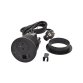 Inbouwstopcontact Incara Disq80 1 stopcontact 2P + T + USB-A - USB-C + kabeldoorvoer zwart