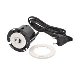 Prise encastrable Incara Disq60 usb a + usb c 15w blanc