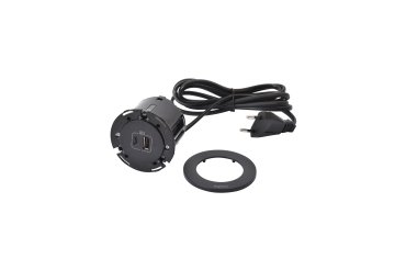 Ingebed stopcontact Incara Disq60 usb a + usb c 15w zwart