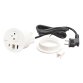 Inbouwstopcontact Incara Disq80 1 stopcontact 2P + T + USB-A - USB-C + kabeldoorvoer wit