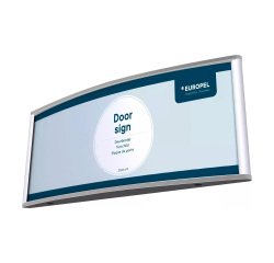 Plaque de porte, 210 x 80 mm, argent