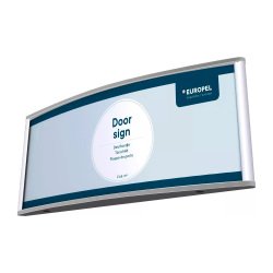 Plaque de porte, 210 x 80 mm, argent