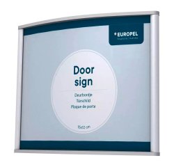 Plaque de porte, 150 x 120 mm, argent