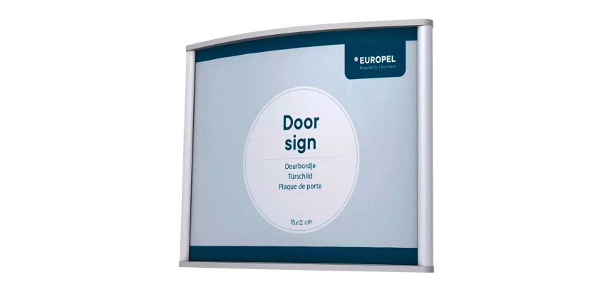 Plaque de porte, 150 x 120 mm, argent