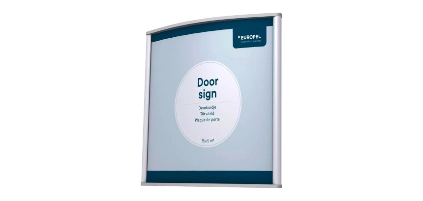 Plaque de porte, 150 x 150 mm, argent