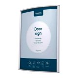 Plaque de porte, 150 x 200 mm, argent