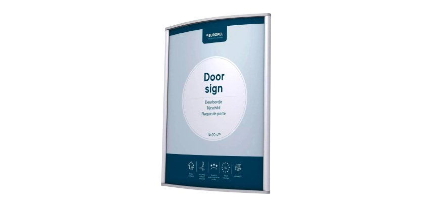 Plaque de porte, 150 x 200 mm, argent