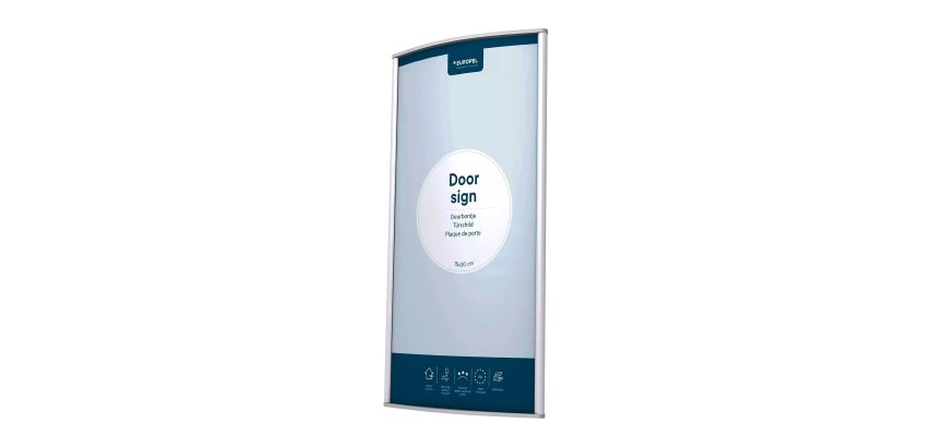 Plaque de porte, 150 x 300 mm, argent