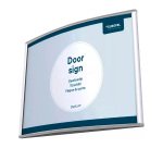 Plaque de porte, 210 x 150 mm, argent