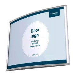 Plaque de porte, 210 x 150 mm, argent